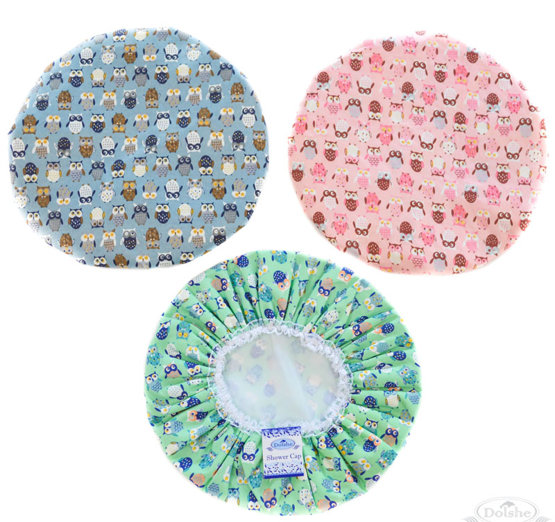 Owl Print Shower Caps No. S748