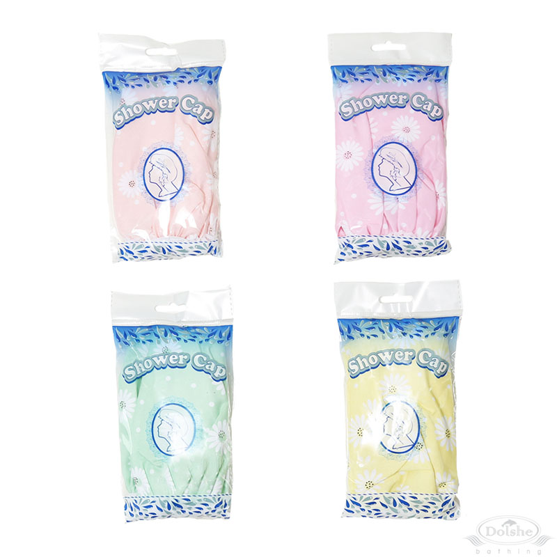 Daisy Print Shower Cap in Polybag No. S752-HC