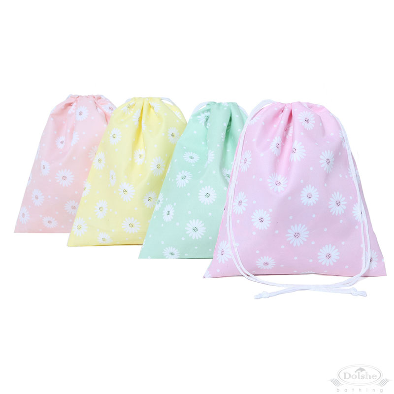 Daisy Print Drawstring Bag No. S753