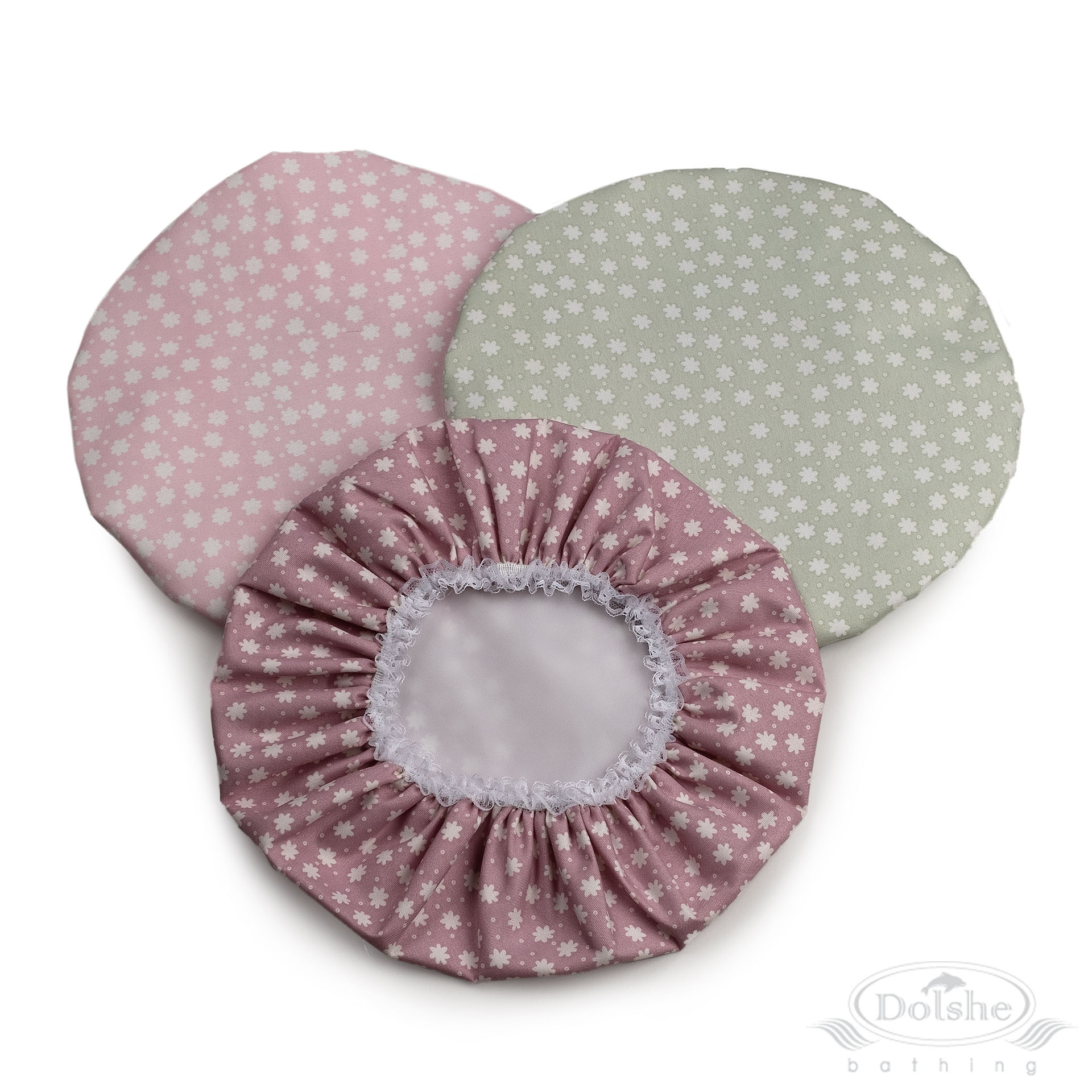 Small Floral Design Shower Cap in Headercard: S768-HC