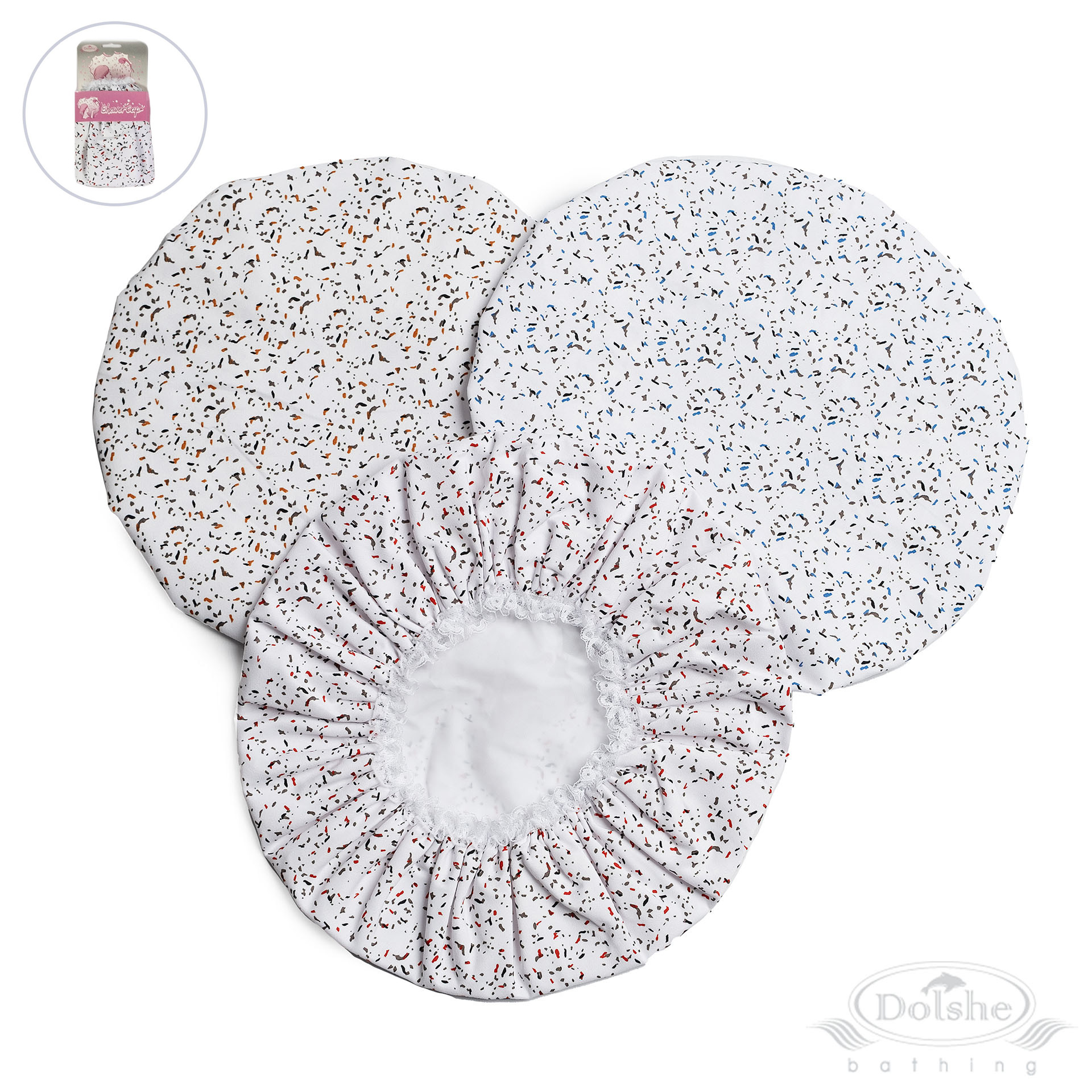 Speckles Design Shower Cap in Headercard : S770-HC