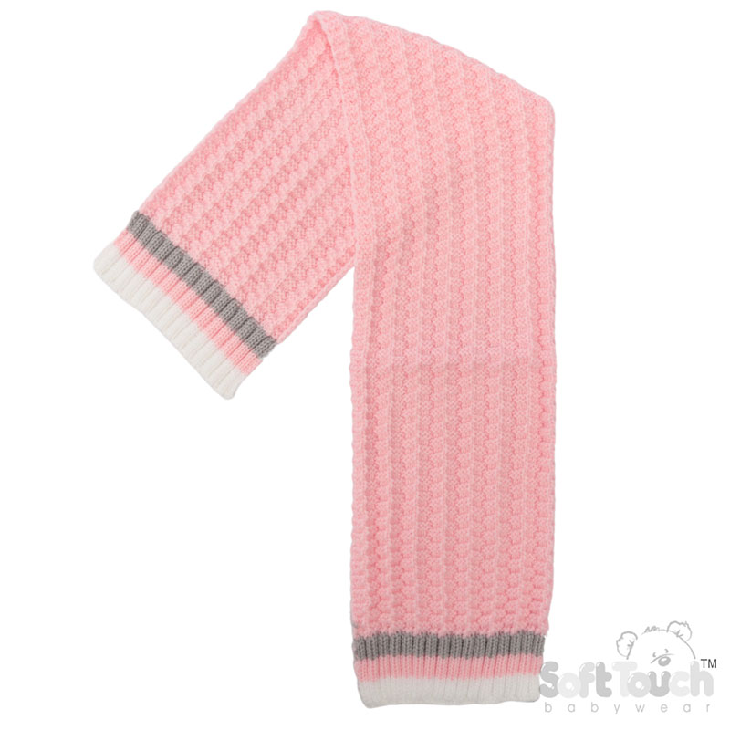 Pink Ribbed Scarf : No. SC648-P-BP