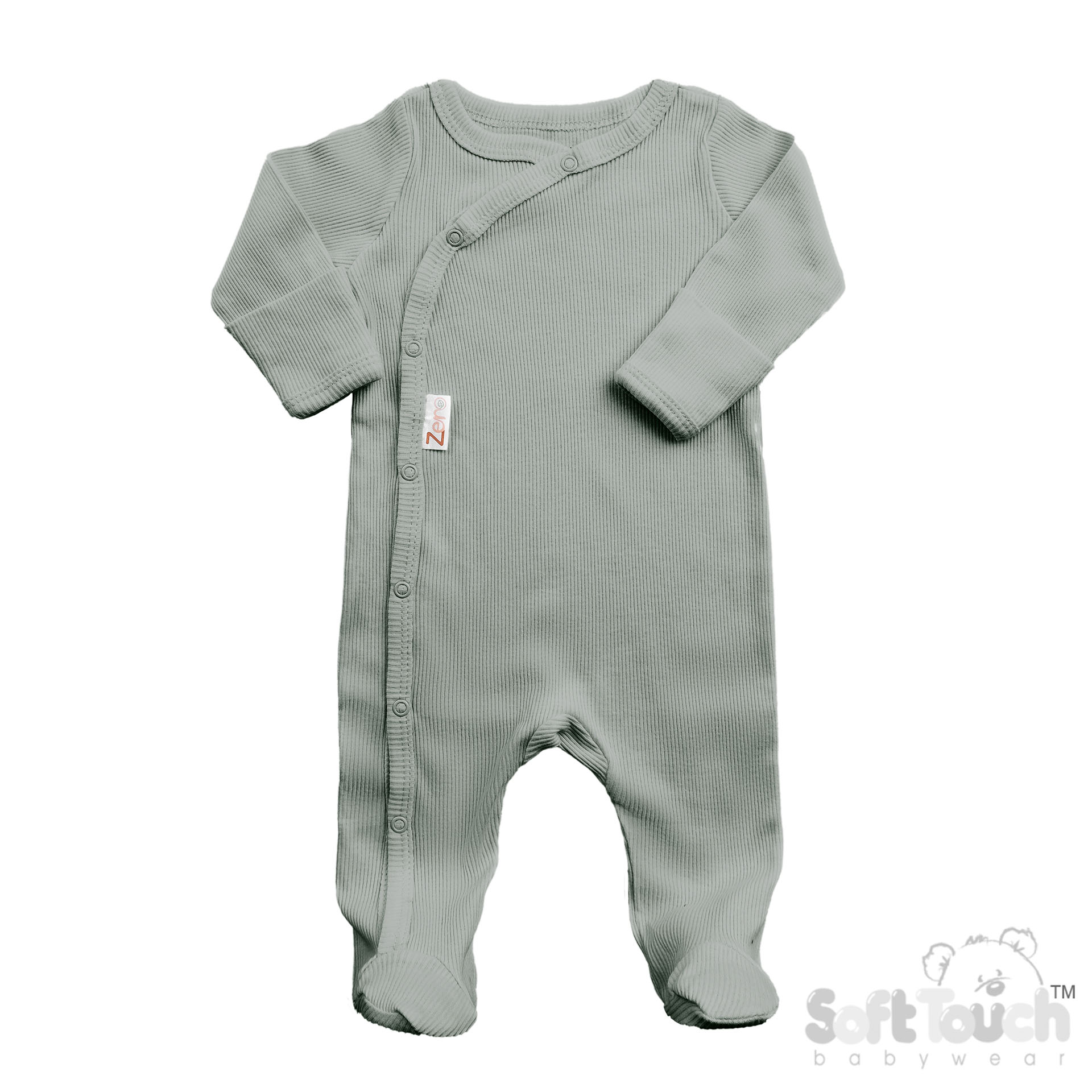 Sage Green Ribbed Sleepsuit No. SS4500-SG