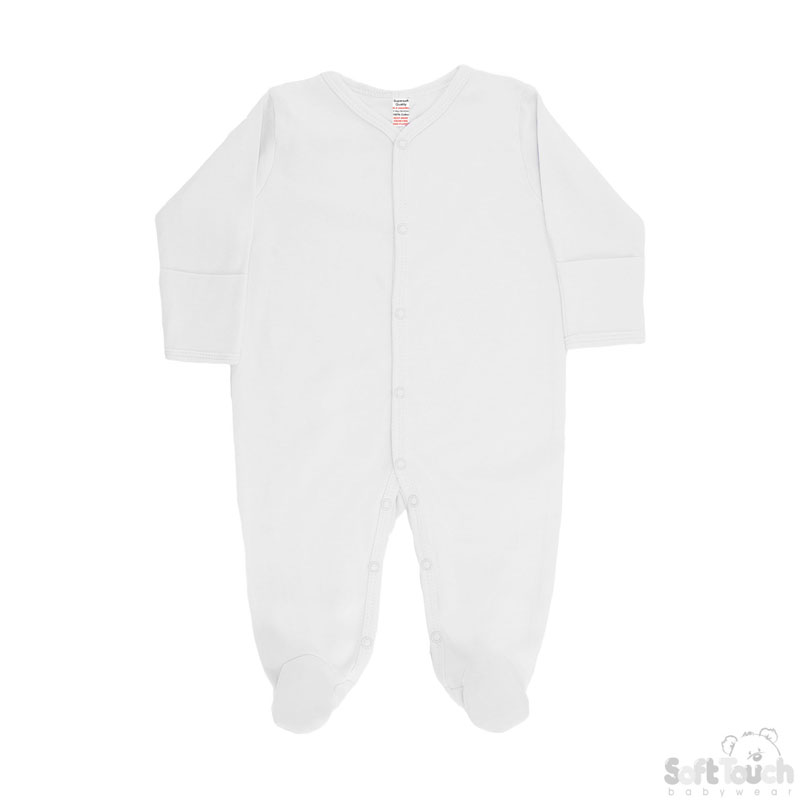 Infants White Sleepsuit No. SS4660-W-0-3m