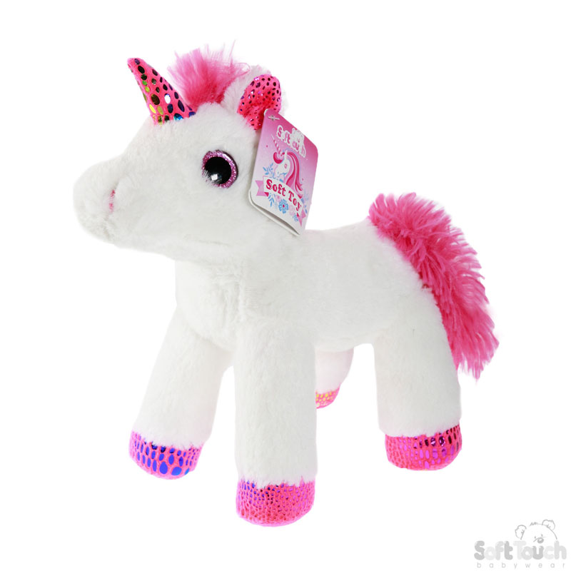 White Unicorn Toy W/Metalic Print No. ST04