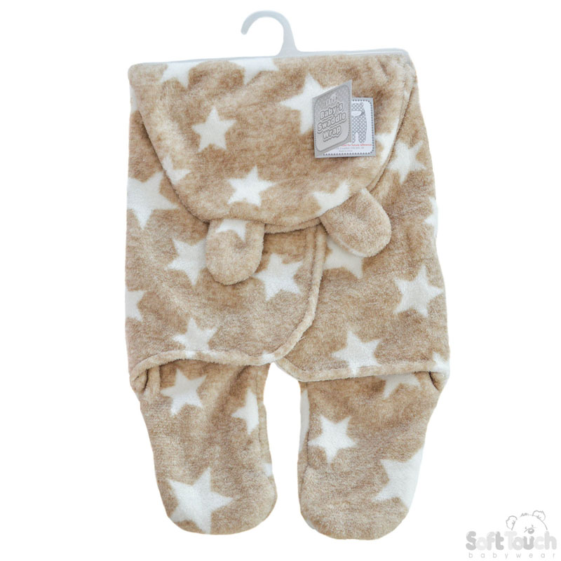 Brown 'Star' Swaddle Wrap No. SW100-BR
