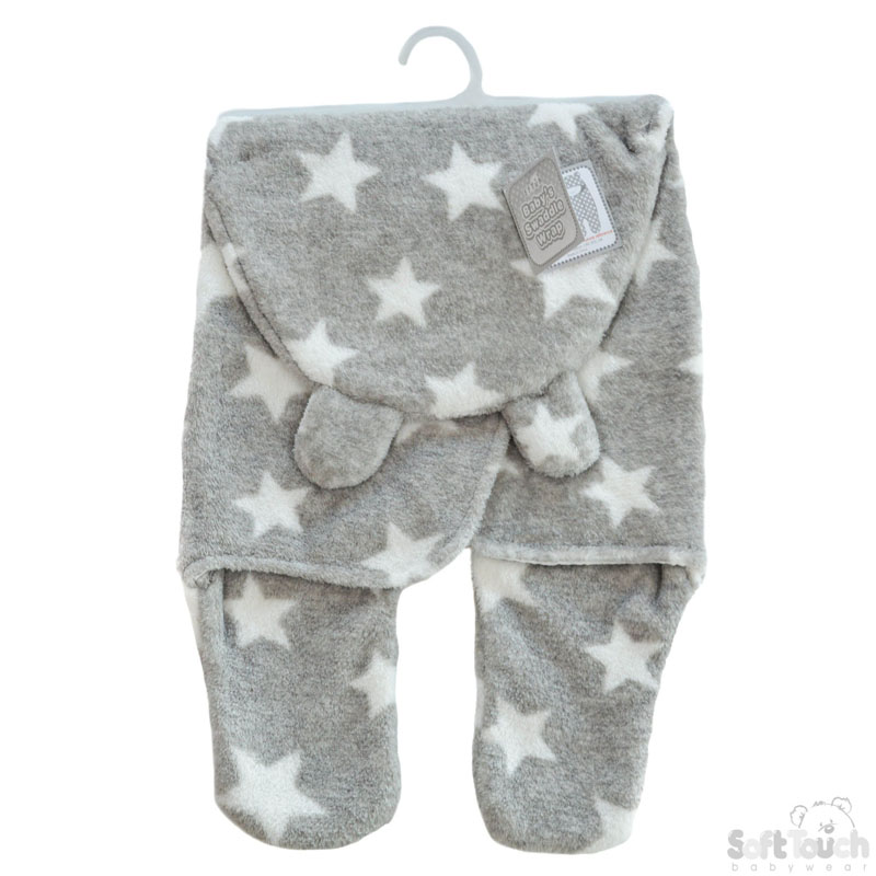 Grey 'Star' Swaddle Wrap No. SW100-G
