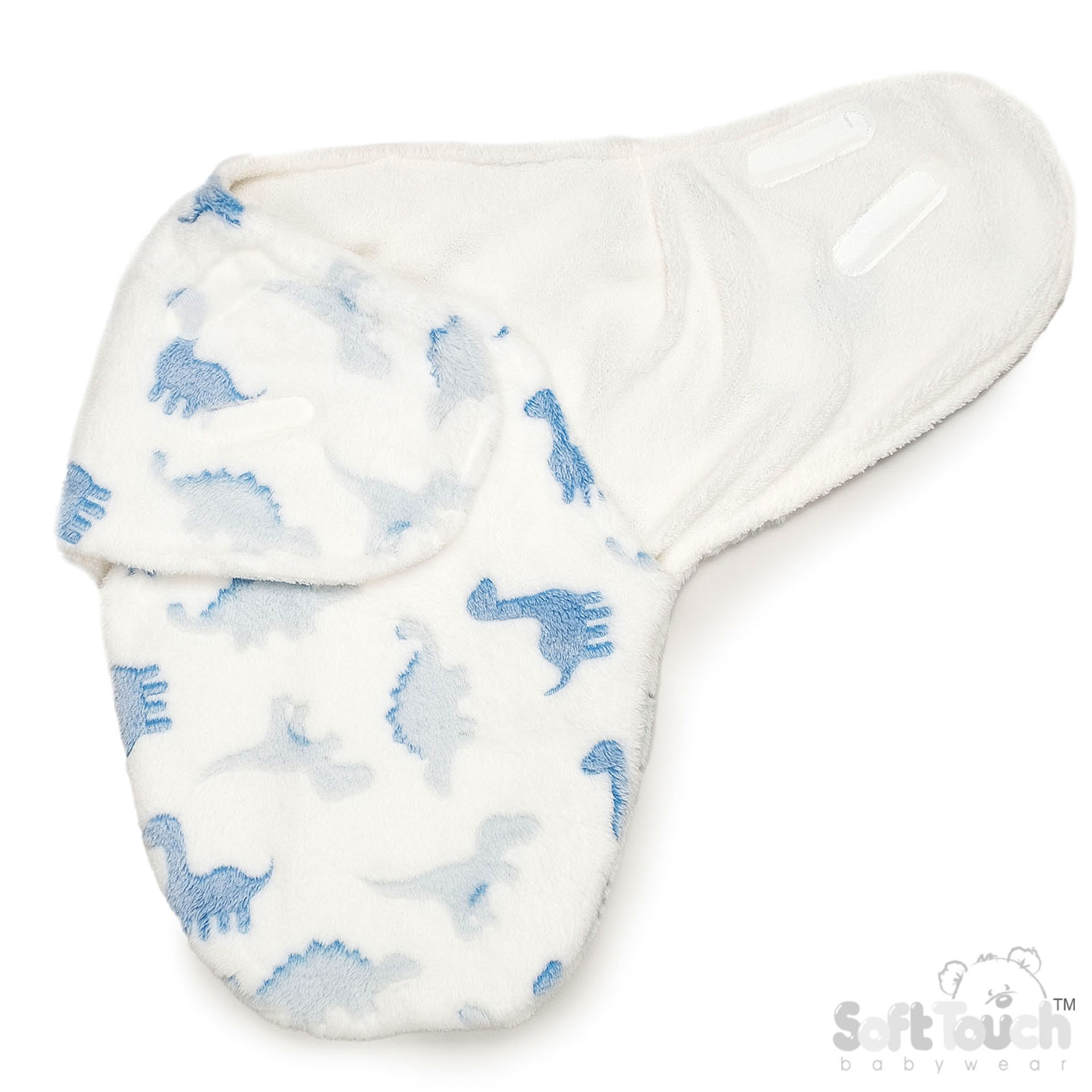 White Dinosaur Swaddle Wrap : SW112-W