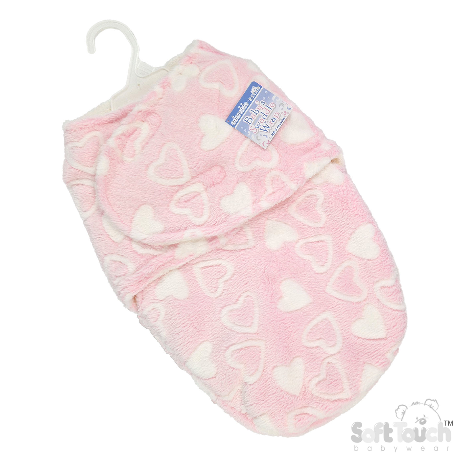 Pink Hearts Swaddle Wrap : SW114-P