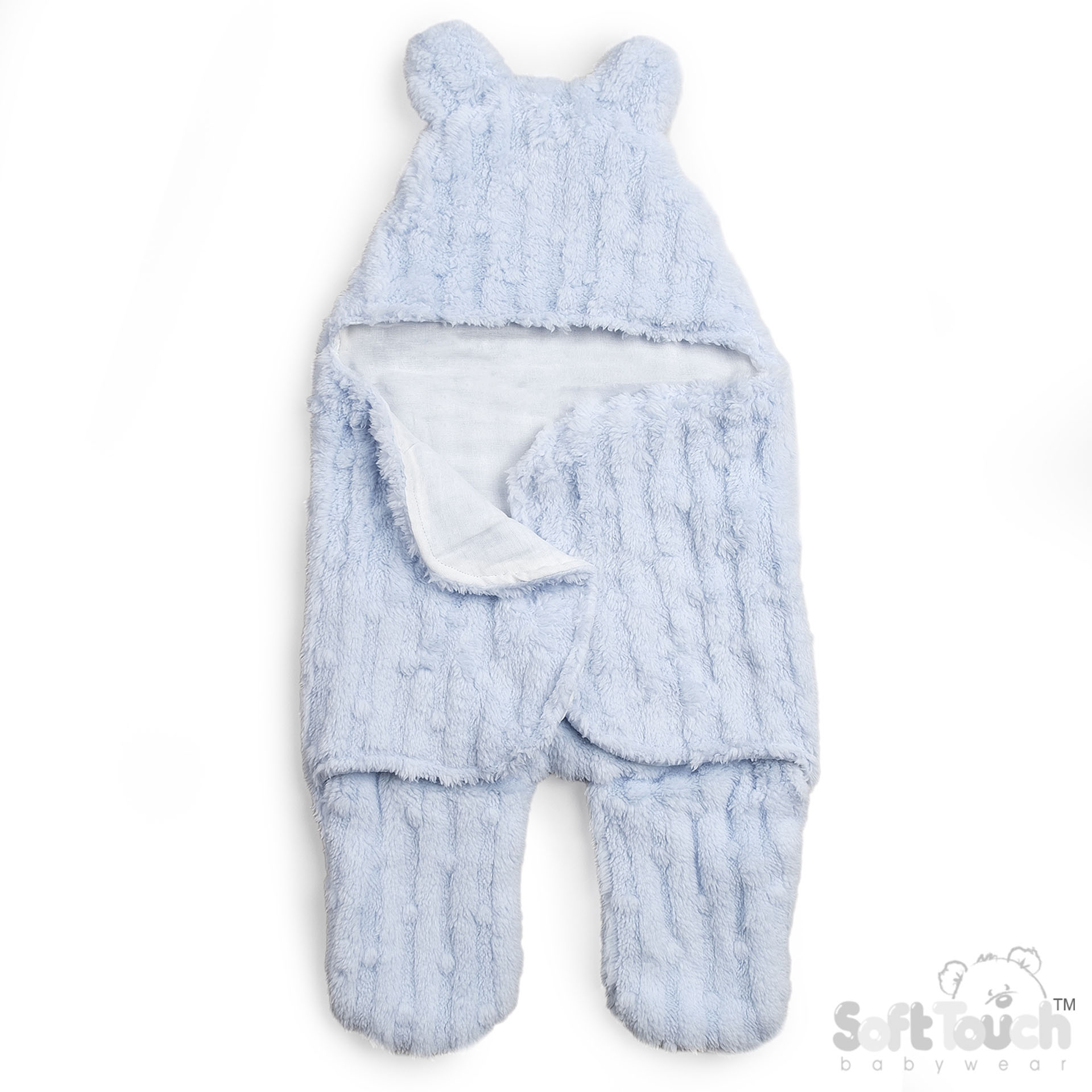 Blue Bubble Sherpa Swaddle Wrap : SW118-B