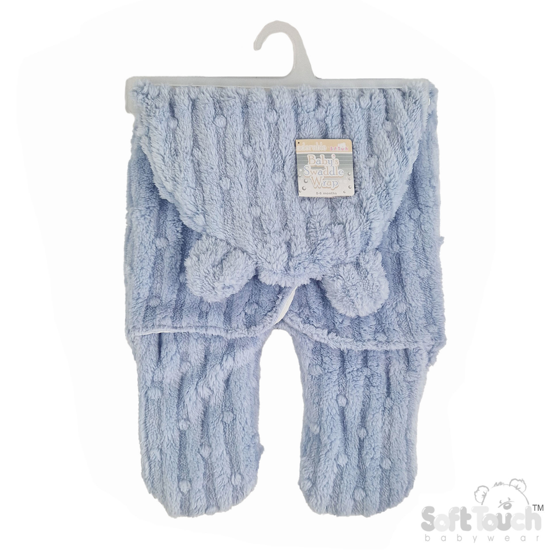 Dusty Blue Bubble Sherpa Swaddle Wrap : SW118-DB
