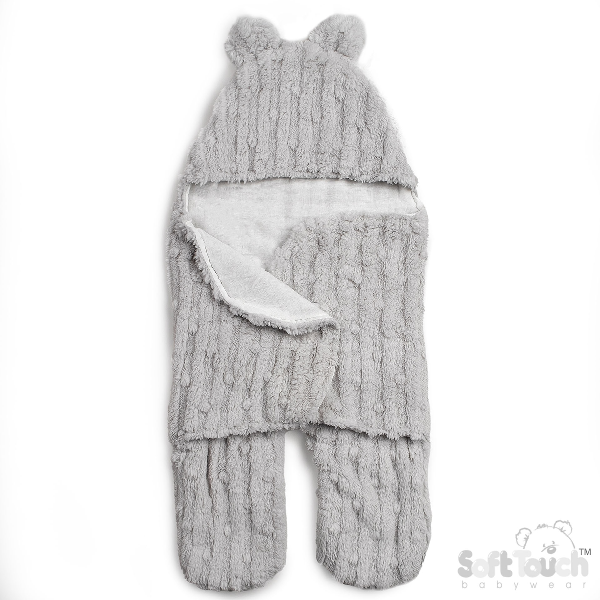 Grey Bubble Sherpa Swaddle Wrap : SW118-G
