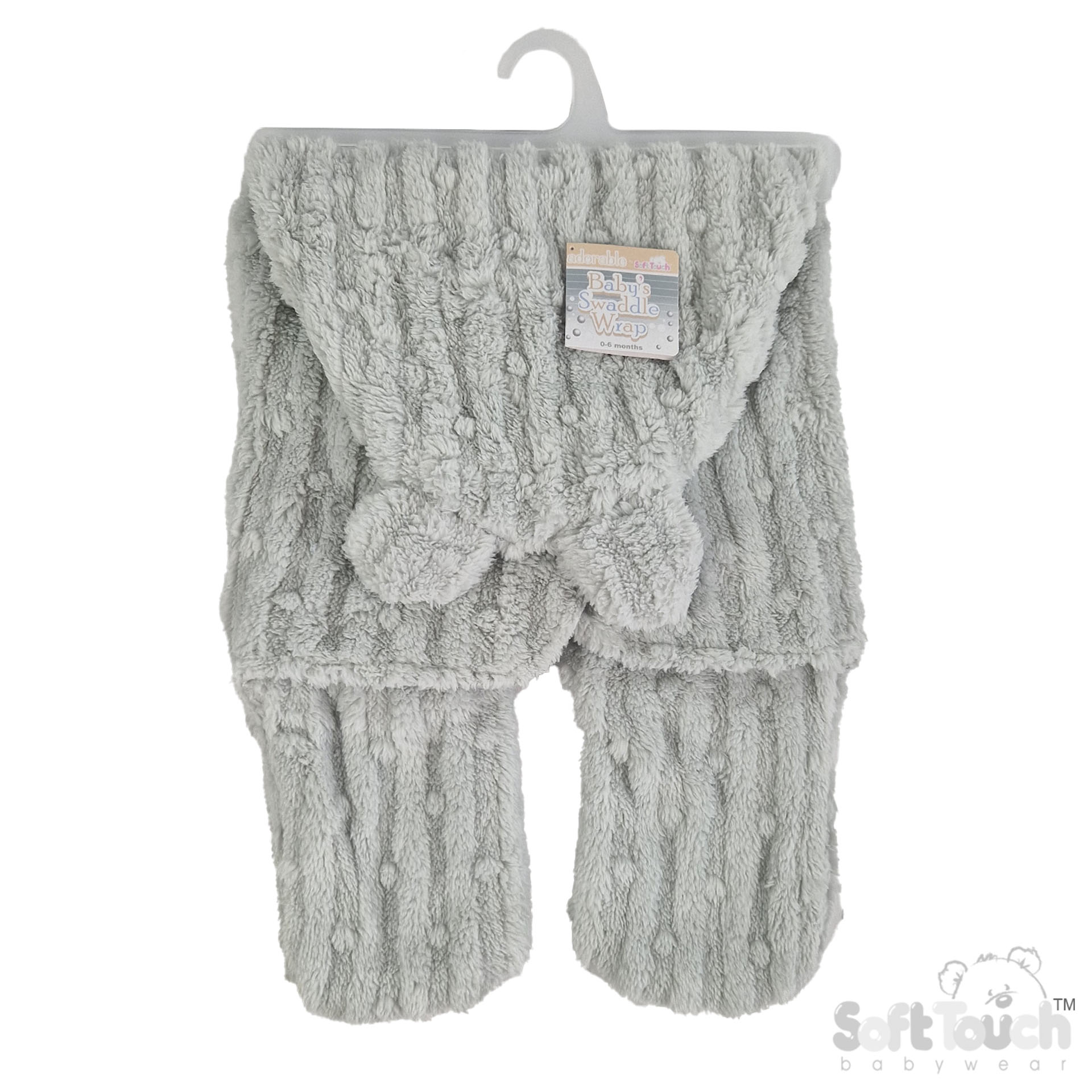 Grey Bubble Sherpa Swaddle Wrap : SW118-G