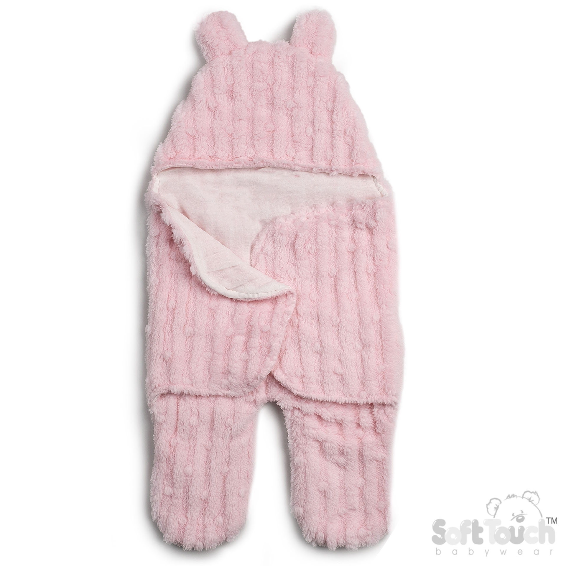 Pink Bubble Sherpa Swaddle Wrap : SW118-P