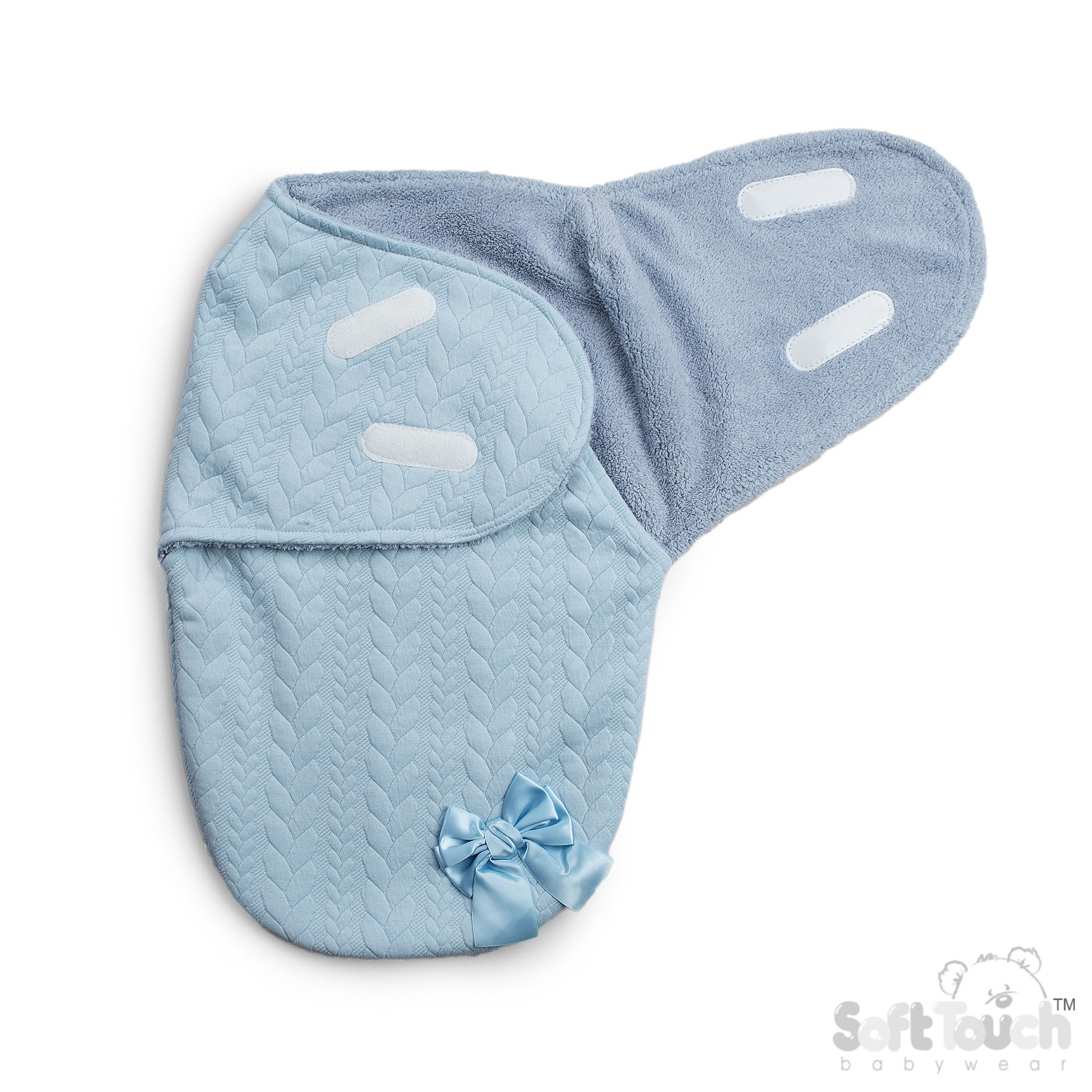 Blue Cable Swaddle Wrap : SW120-B