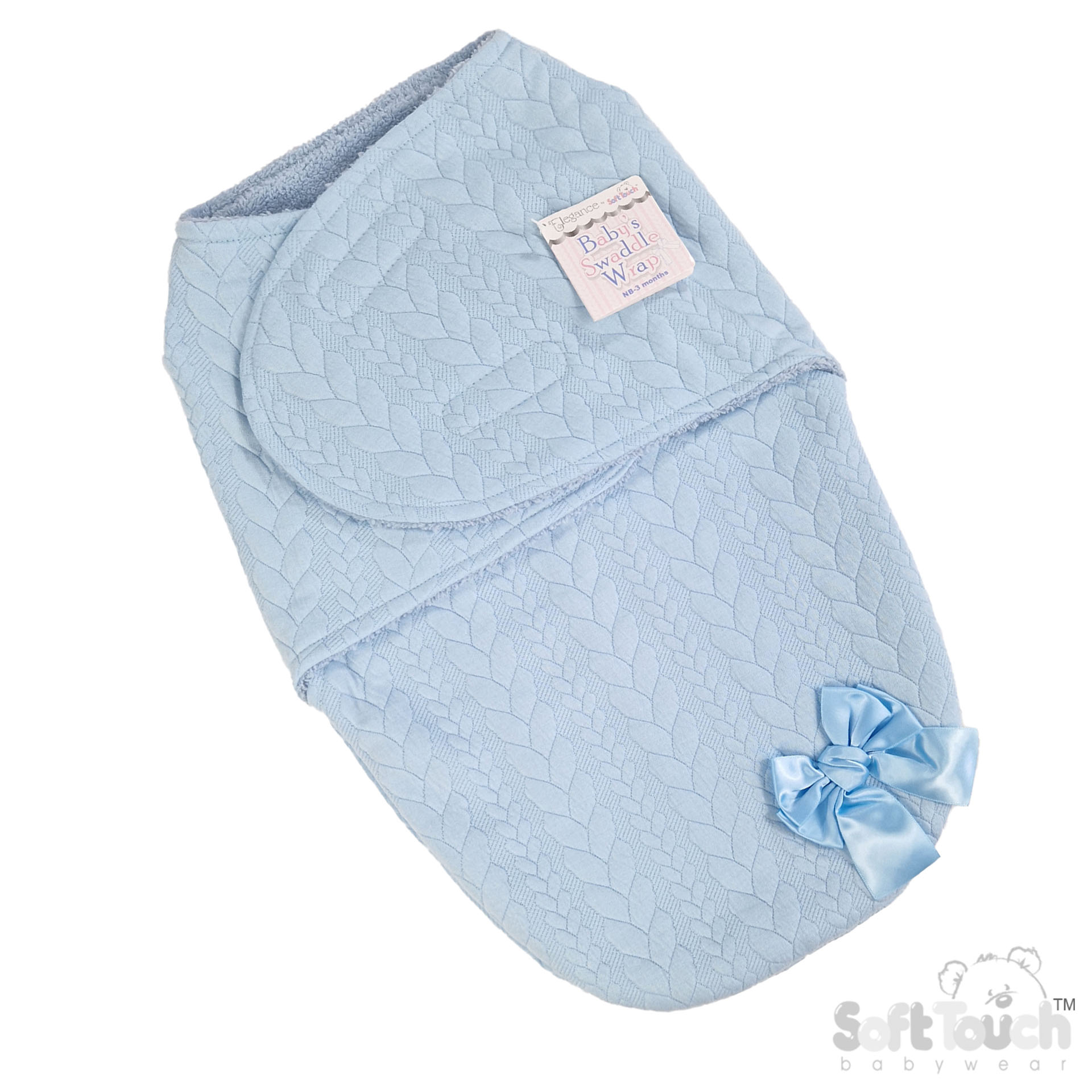 Blue Cable Swaddle Wrap : SW120-B