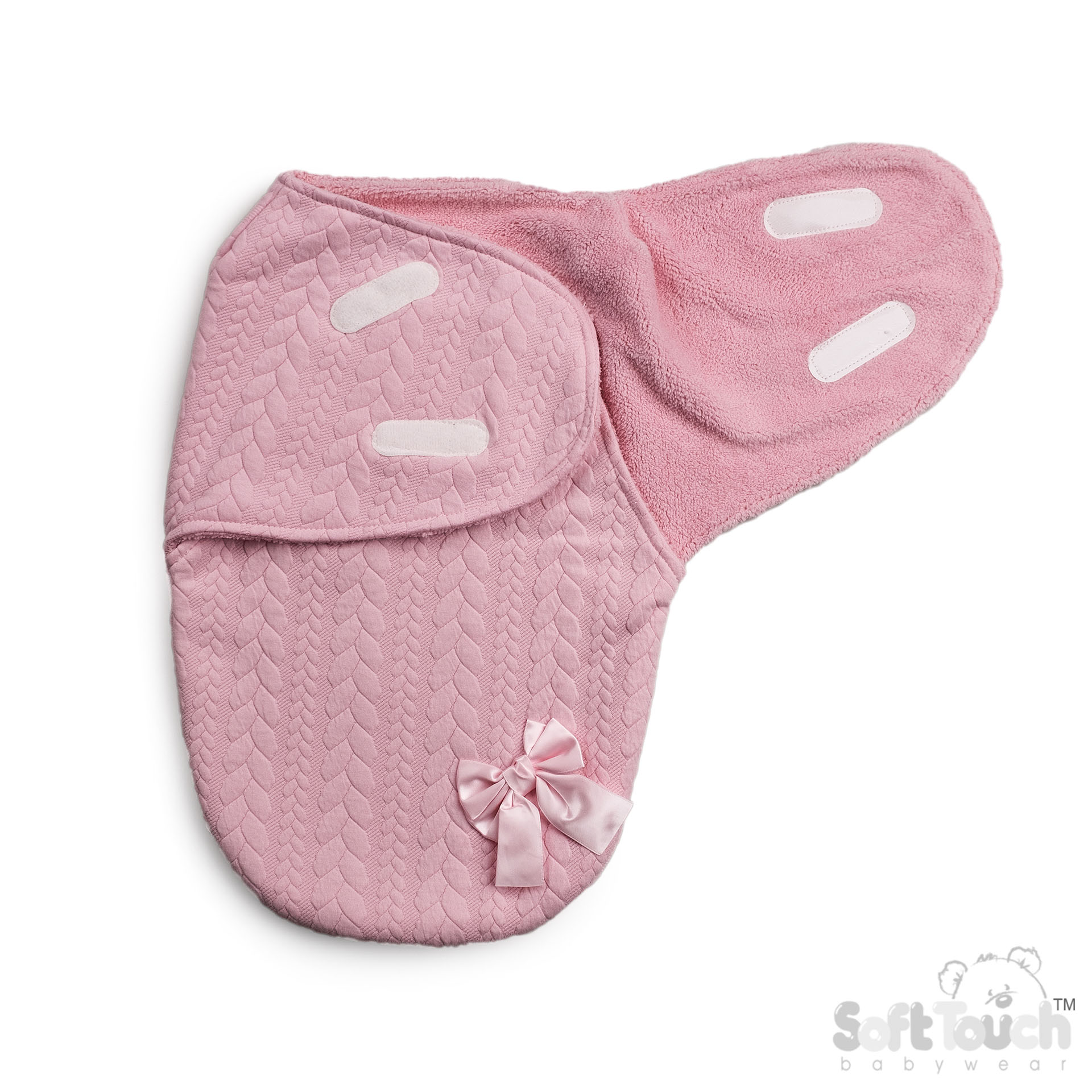 Pink Cable Swaddle Wrap : SW120-P