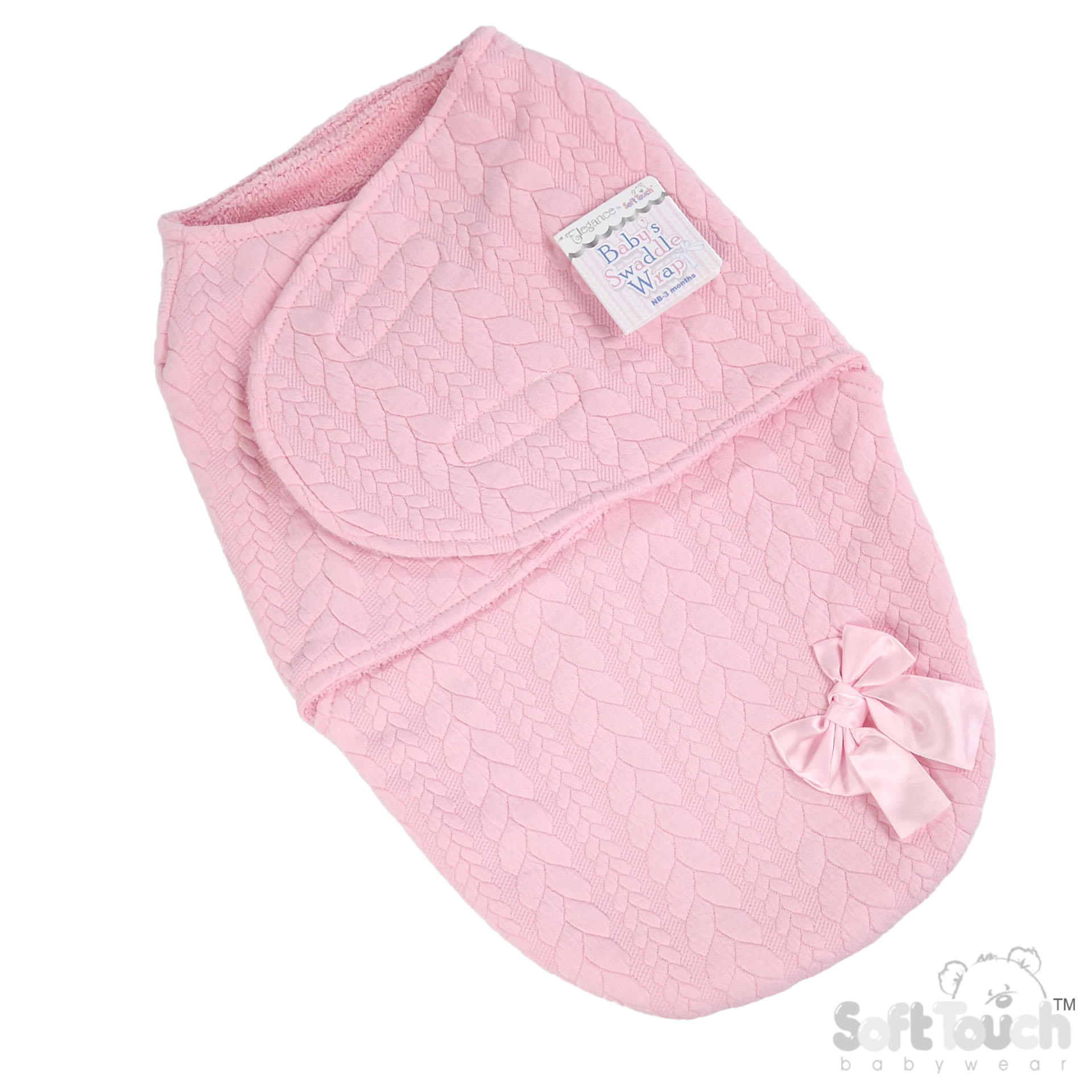 Pink Cable Swaddle Wrap : SW120-P