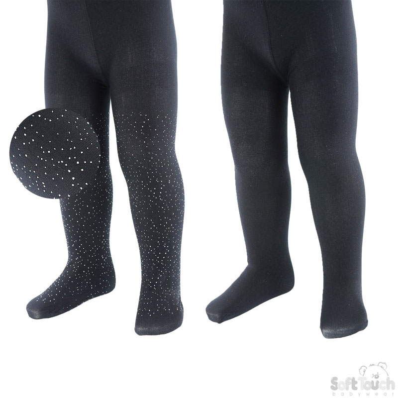 2 Pack Black Fashion Tights No. T103-BLK-0-6