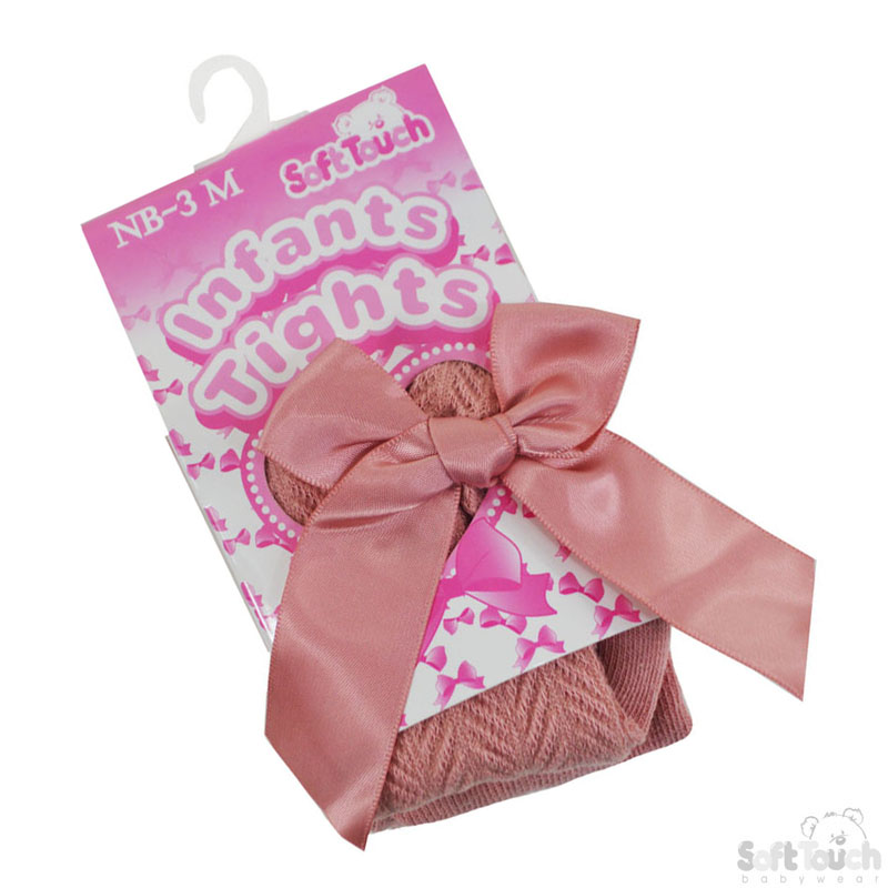 Rose Gold Chevron Tights W/Long Bow No. T120-RO