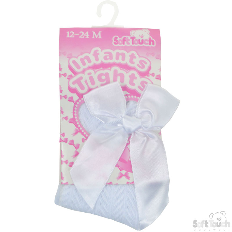 White Cheveron Tights W/Long Bow No.T120-W-12-24