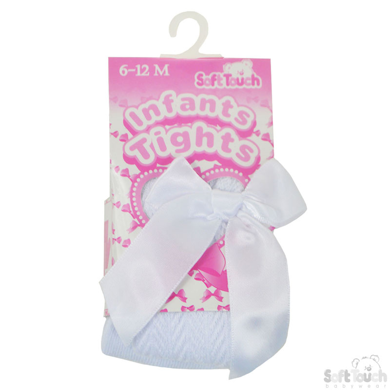 White Cheveron Tights W/Long Bow No. T120-W-6-12