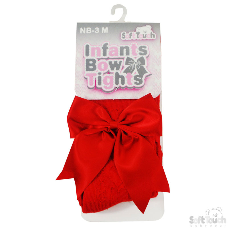 Red Heart Tights W/Large Bow No. T122-R-NB-3