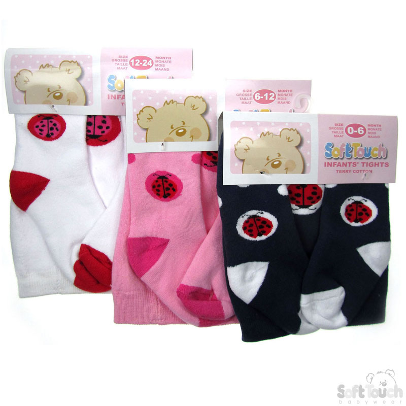Terry Coton Tights W/Ladybird No. T22