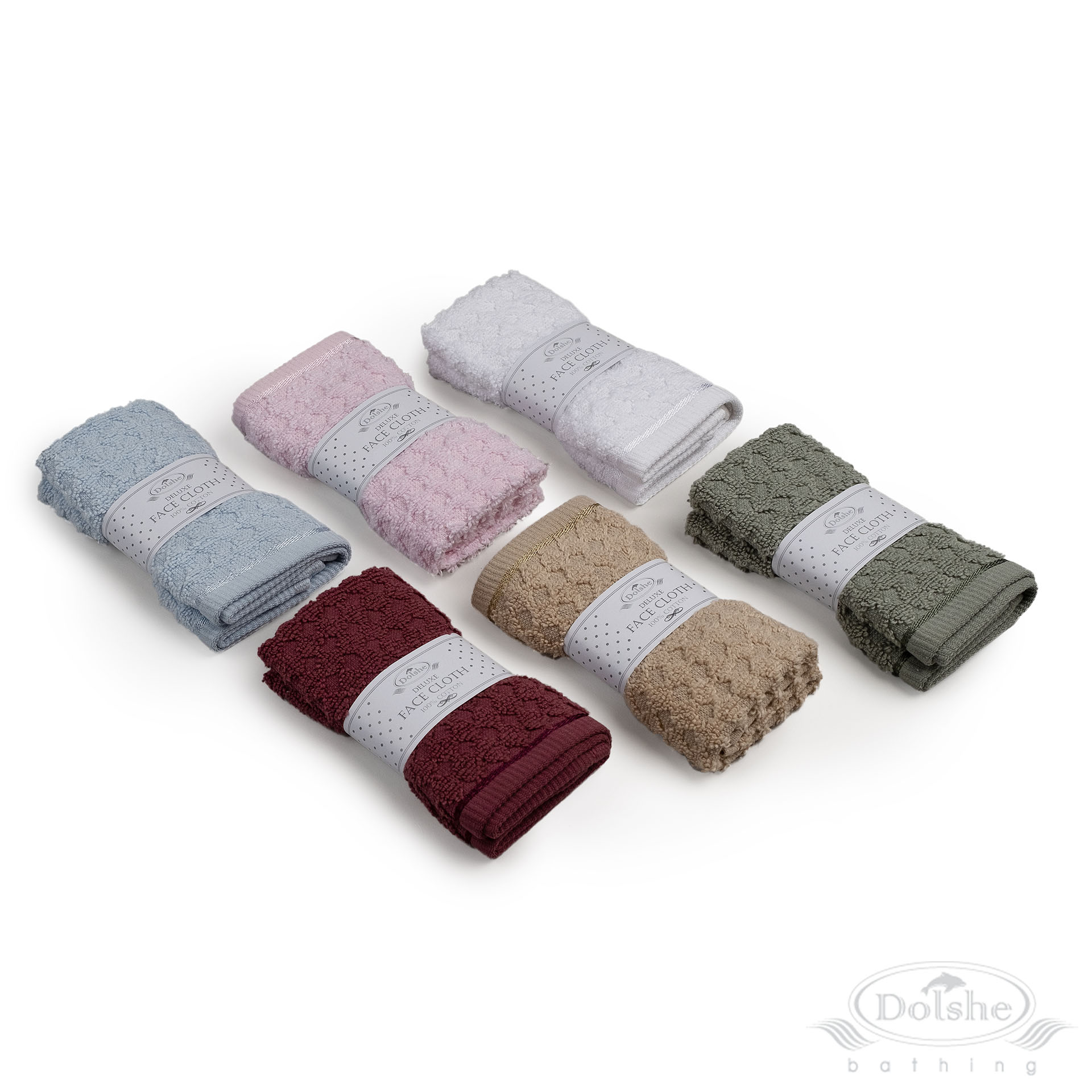 Zero Twist Checked Face Cloths (Display Box)  No.T300-DB