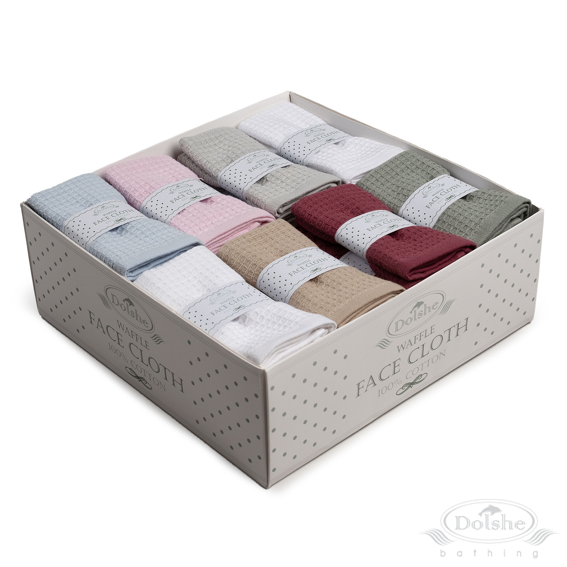 Reversible Waffle/Terry Face Cloth (Display Box) No. T302-DB