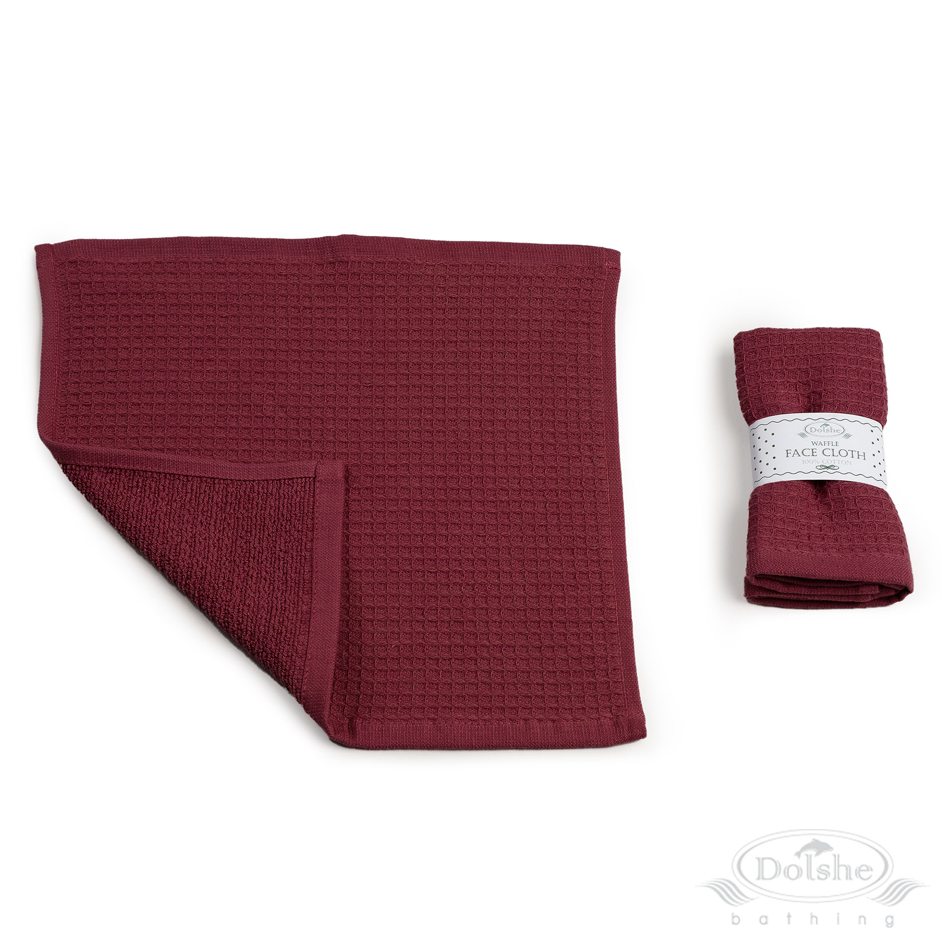 Dusty Pink Reversible Waffle/Terry Face Cloth No. T302-DP