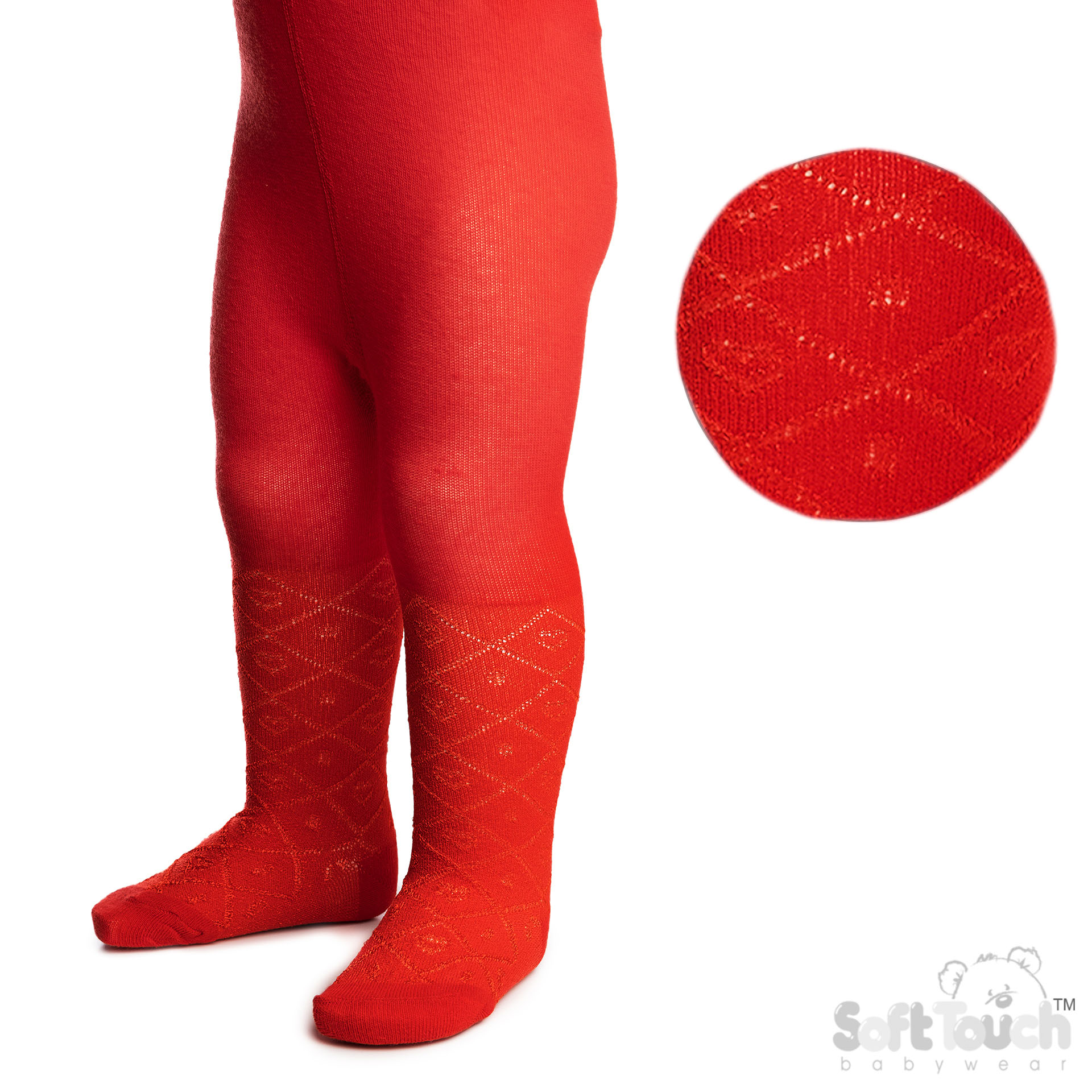 Girl's Shiny Tights T32-Red 0-3m