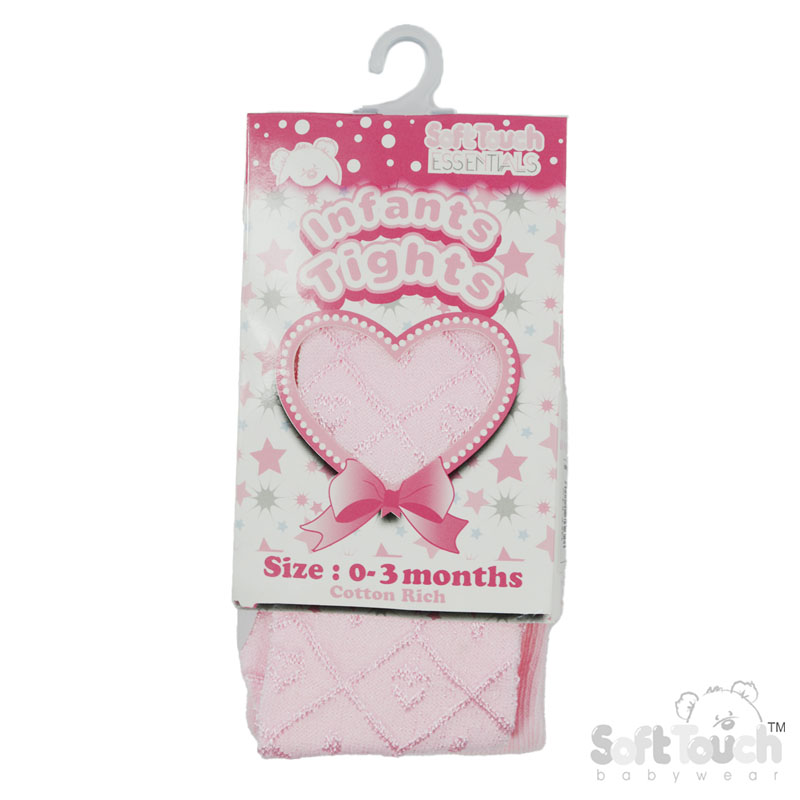 Girls Shiny Tights T35-Pink 0-3