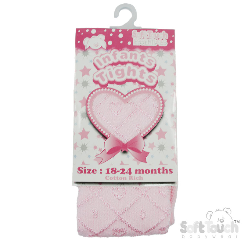 Girls Shiny Tights T35-Pink 18-24