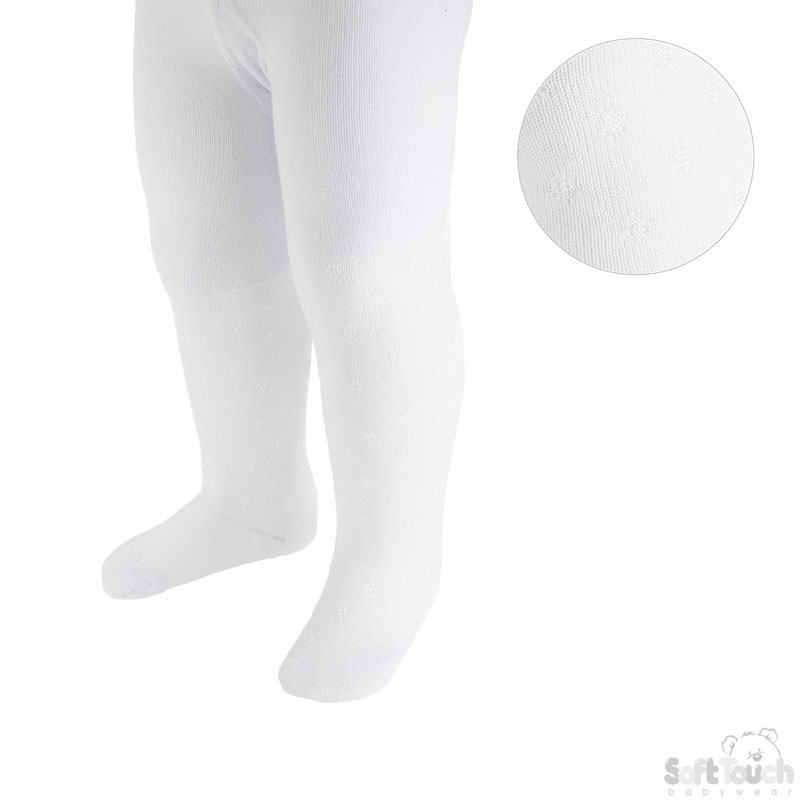 Infants Shiny Tights-White-Small No.T37-W