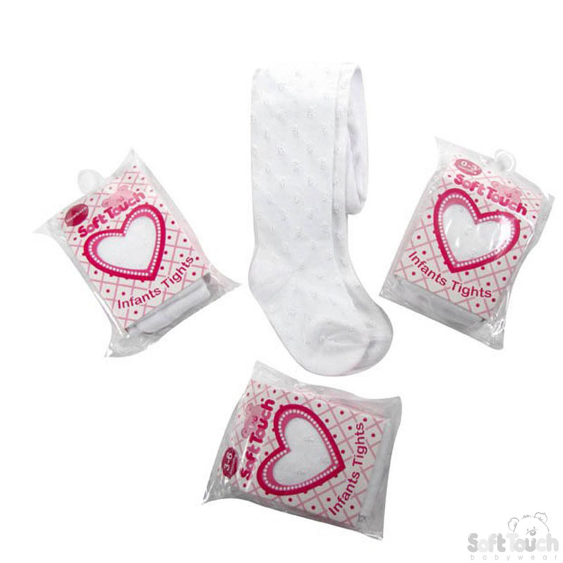 Infants Shiny Tights-White-Small No.T37-W