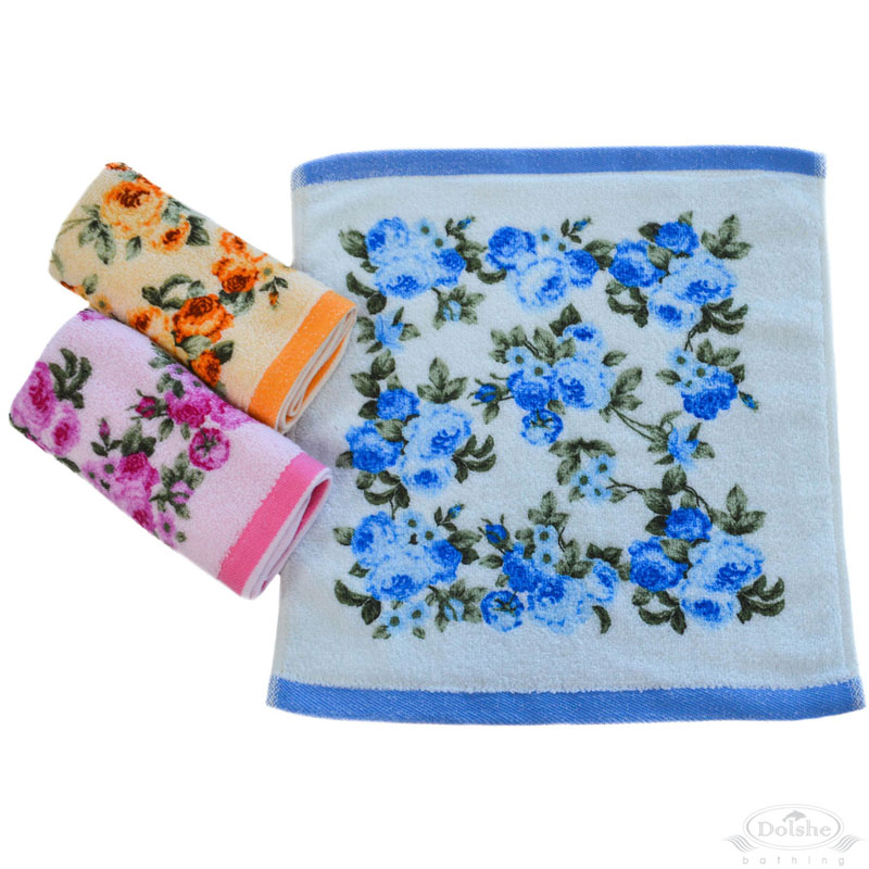 Floral Print Face Cloth: T402-FL