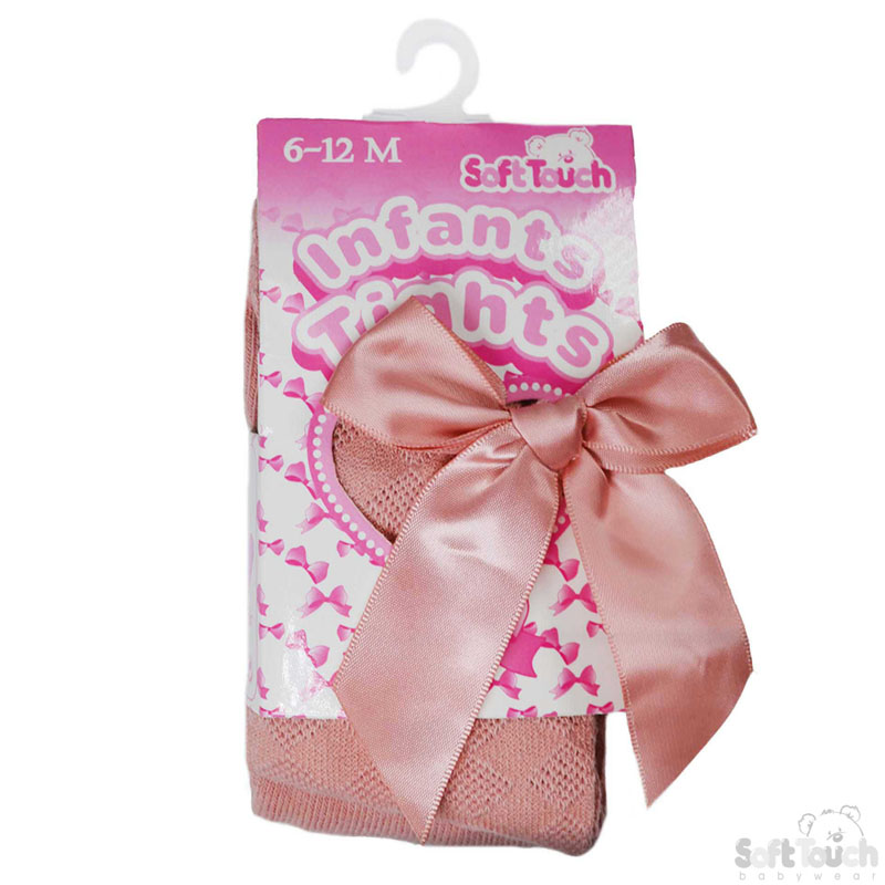 Rose Gold 'Diamond' Tights W/Bow No. T42-RO