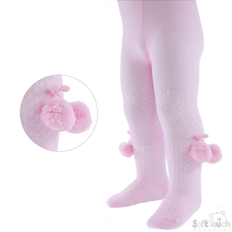 Pink InfantsTights W/Pom No. T45-P