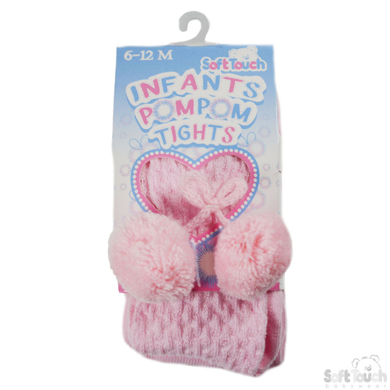Pink InfantsTights W/Pom No. T45-P