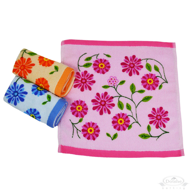 Pink, Blue,Orange Floral Face Cloth No. T451