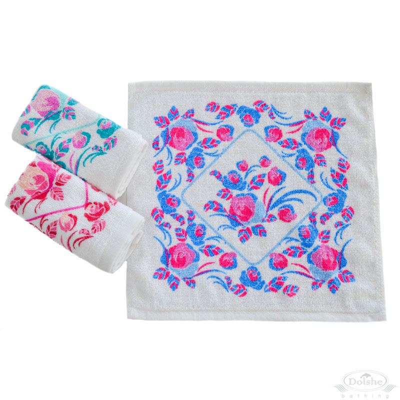 Rose Print Face Cloth No. T456