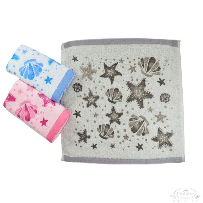 Pink, Blue, Grey Aqua Face Cloth No. T457