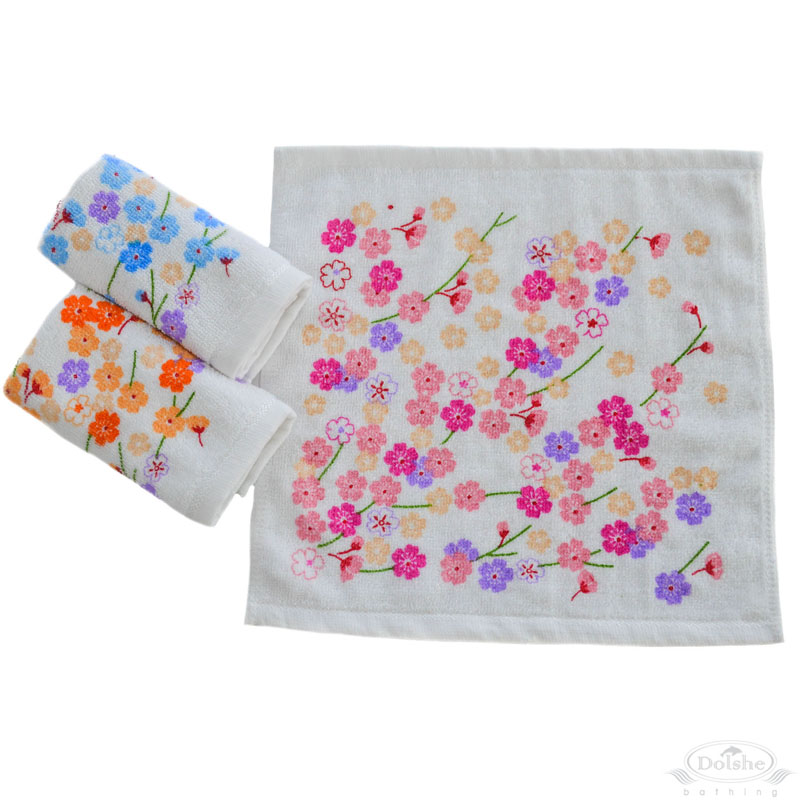 Floral Print Face Cloth No. T458