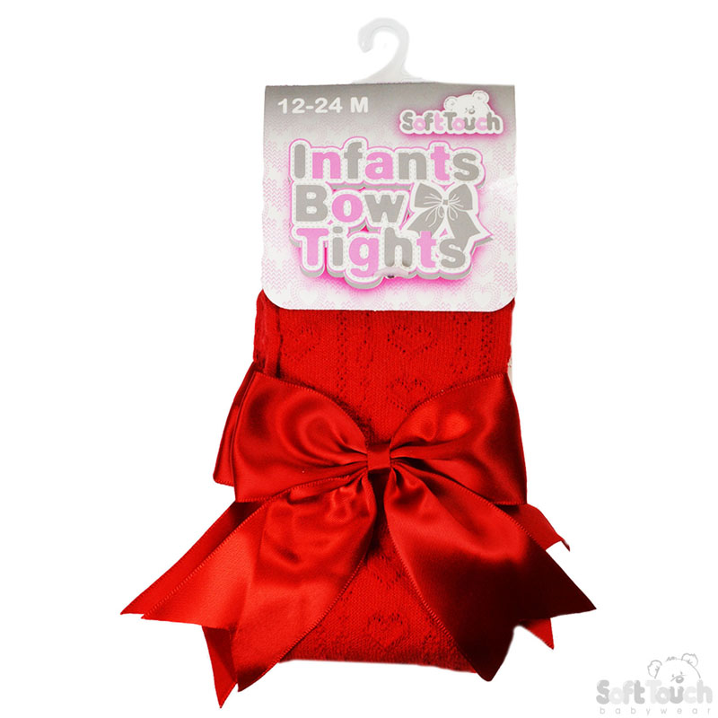 Red 'Heart' Tights W/Large Bow No. T47-R