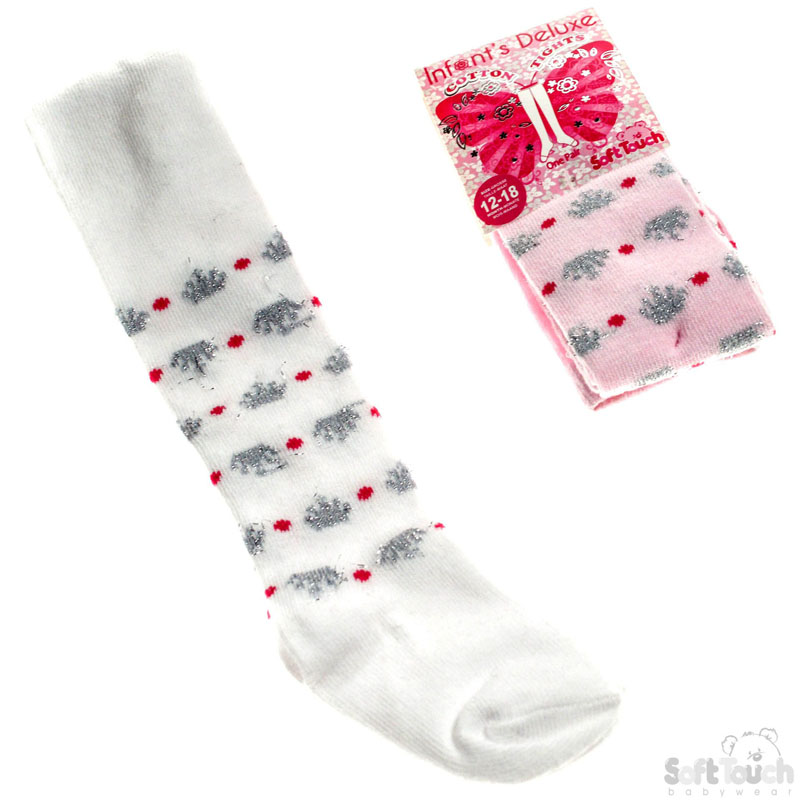 Girls Metallic Crown Tights No.T50