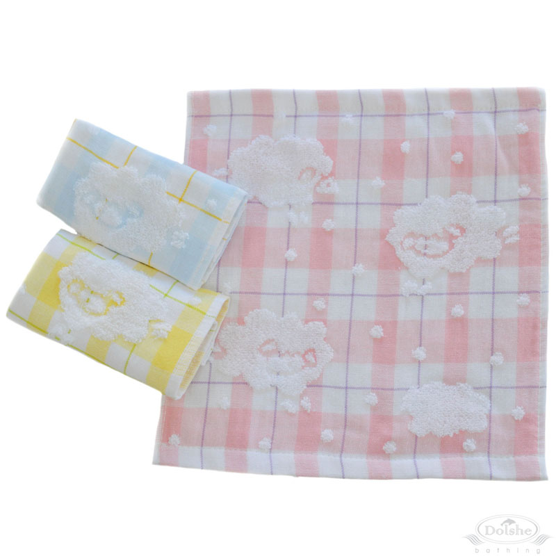 Checked Face Cloth W/Sheep No.T611
