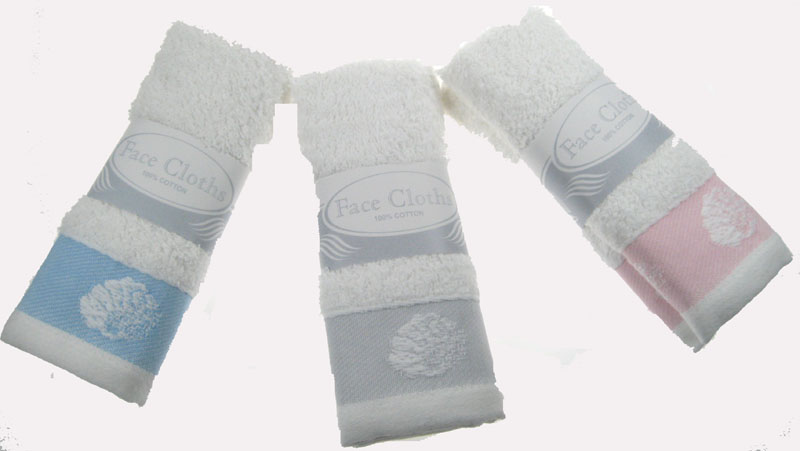 Face Cloth No.T644 White/Forest