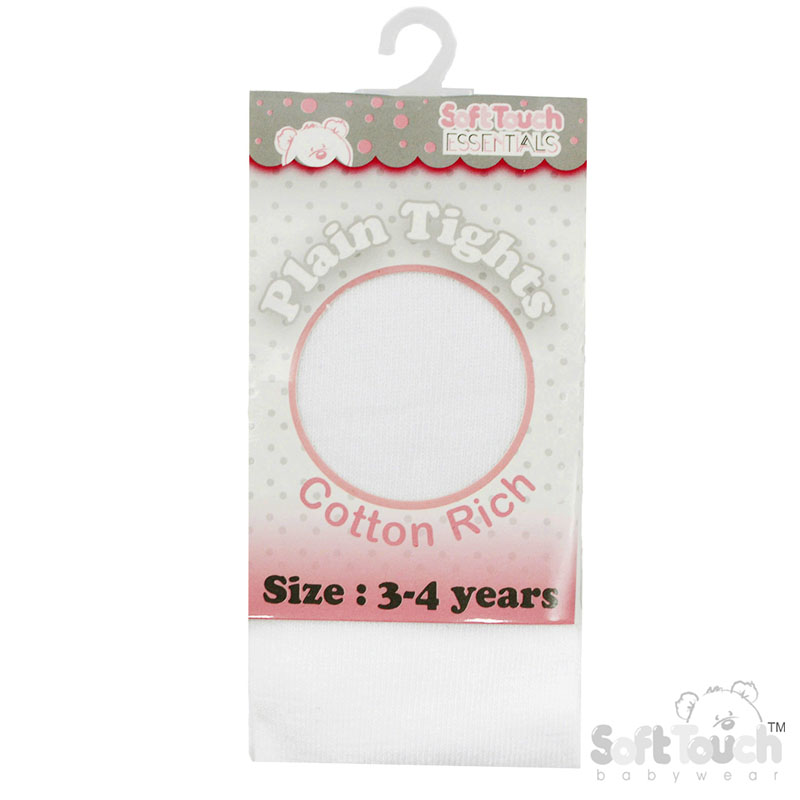 Plain White Tights : T80-W 3-4y