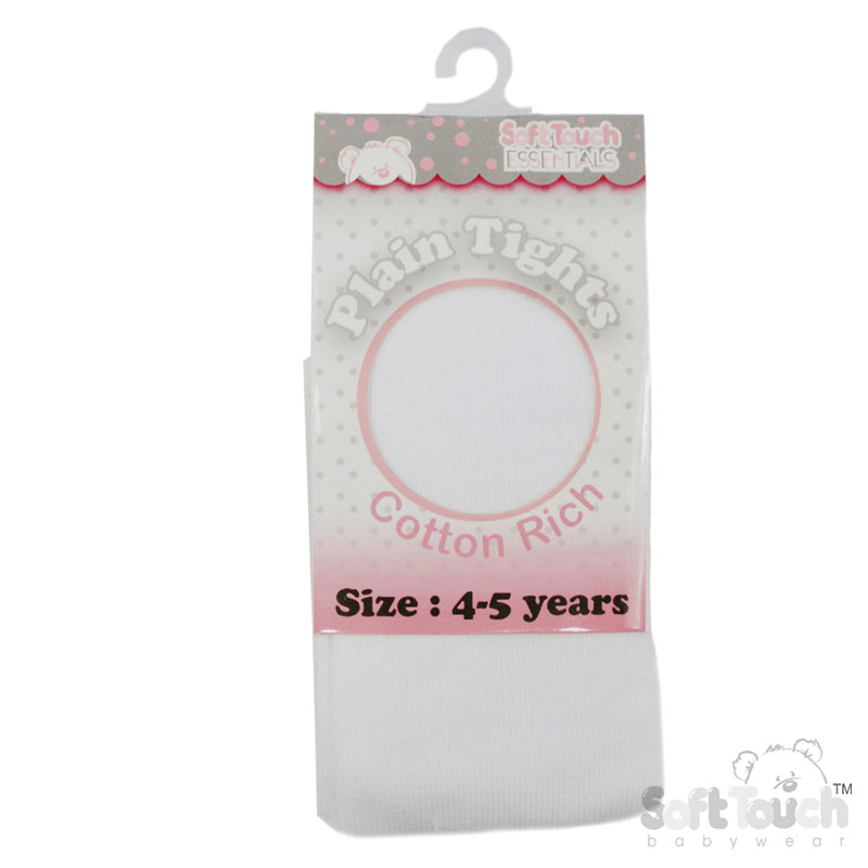 Plain White Tights : T80-W 4-5y